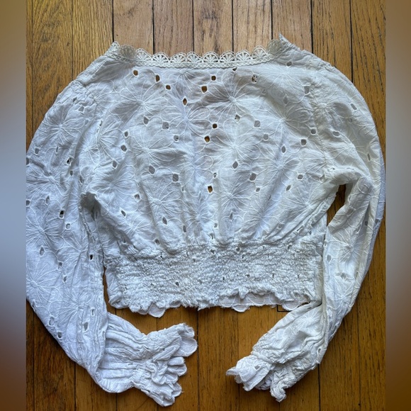 White lace crop long sleeve - Picture 5 of 5